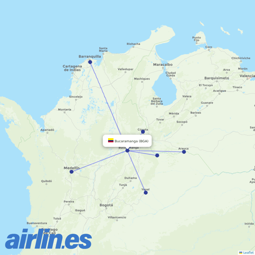 EasyFly at BGA route map