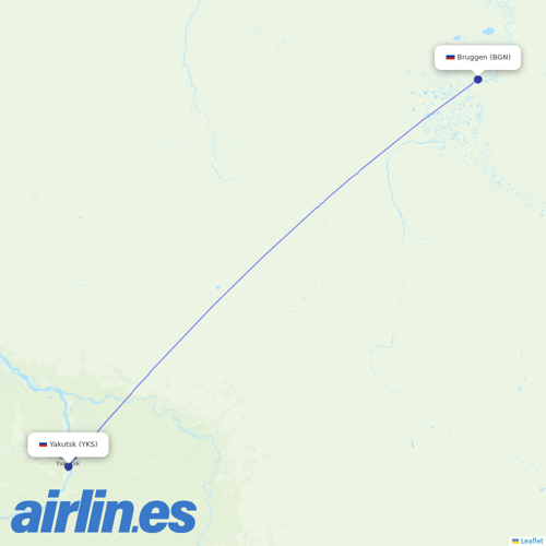Polar Airlines at BGN route map