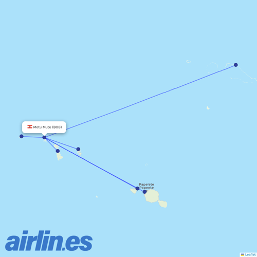 Air Tahiti at BOB route map