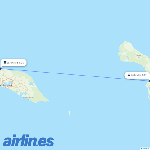 Divi Divi Air at BON route map