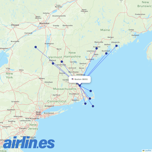 Cape Air at BOS route map