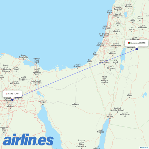Royal Jordanian at CAI route map