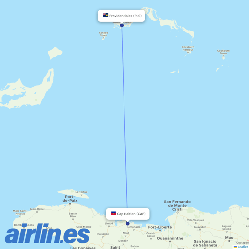 Caicos Express Airways at CAP route map