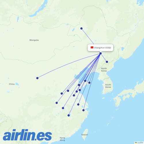 Loong Air at CGQ route map