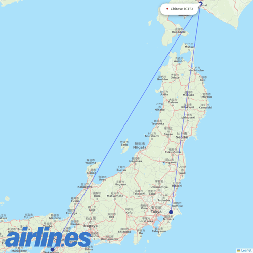 Jetstar Japan at CTS route map