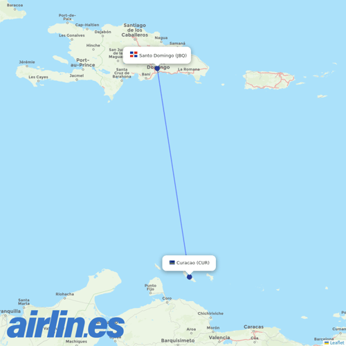 Alliance Air at CUR route map
