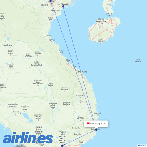 Bamboo Airways at CXR route map