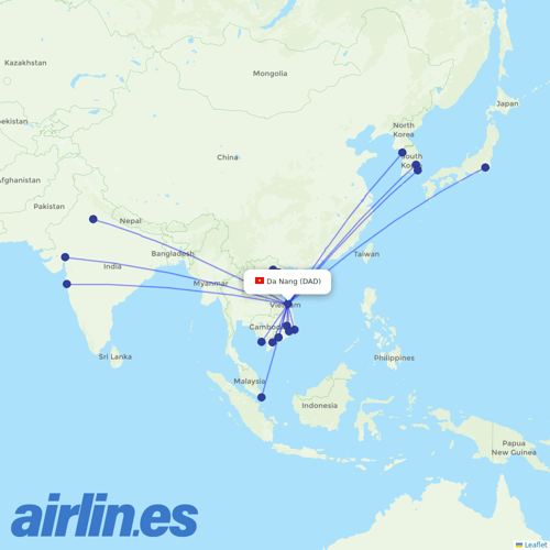 VietJet Air at DAD route map