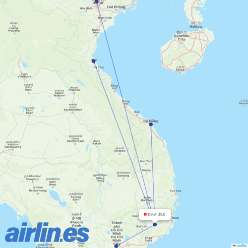 Bamboo Airways at DLI route map