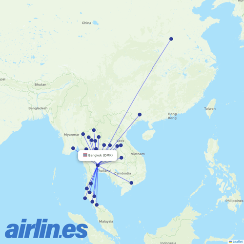Nok Air at DMK route map