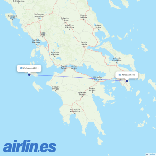 Olympic Air at EFL route map