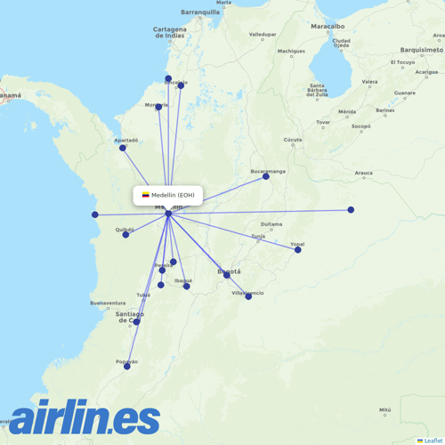 EasyFly at EOH route map