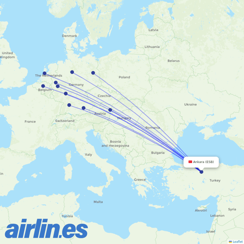 SunExpress at ESB route map
