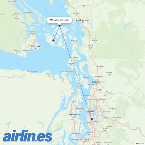 Kenmore Air at ESD route map