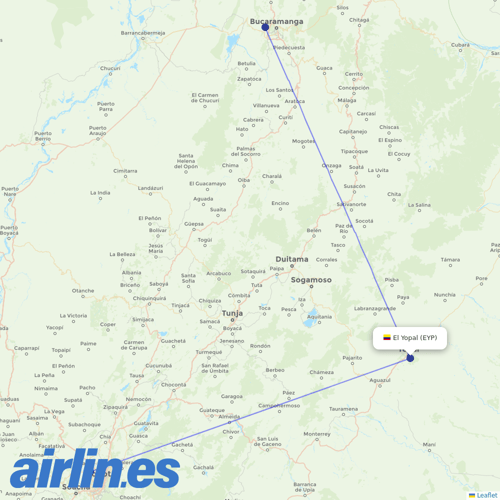 EasyFly at EYP route map