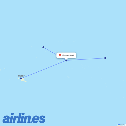 Air Tahiti at FAV route map