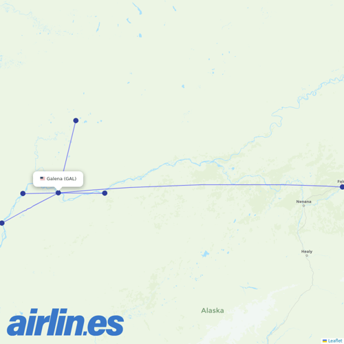 Astral Aviation at GAL route map