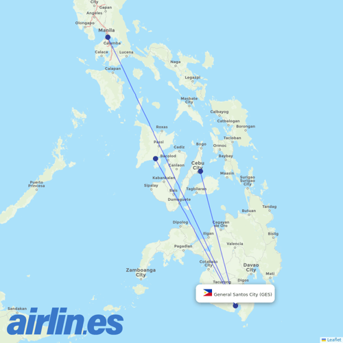 Cebu Pacific Air at GES route map