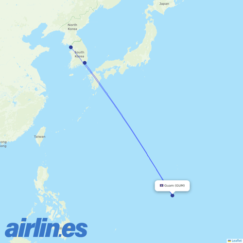Jin Air at GUM route map