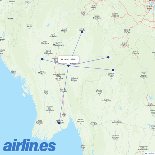 Air KBZ at HEH route map