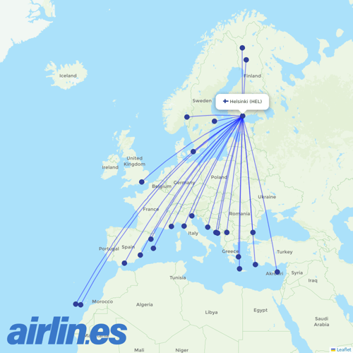 Norwegian Air Intl at HEL route map