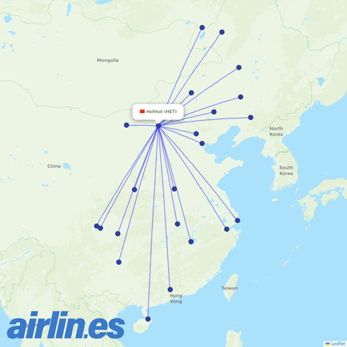 Air China at HET route map