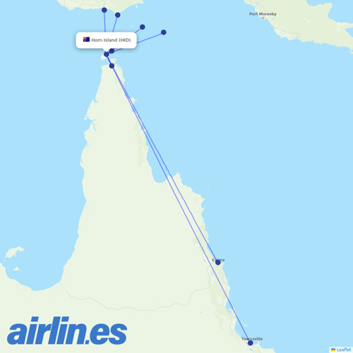 Skytrans Airlines at HID route map