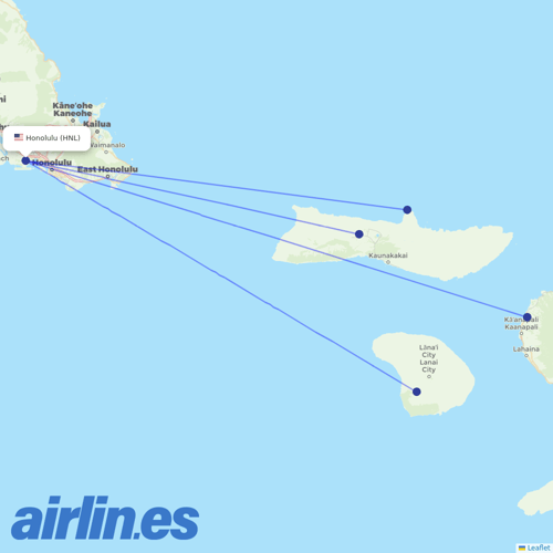 Southern Airways Express at HNL route map