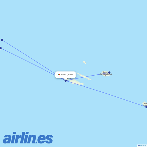 SATA - Air Acores at HOR route map