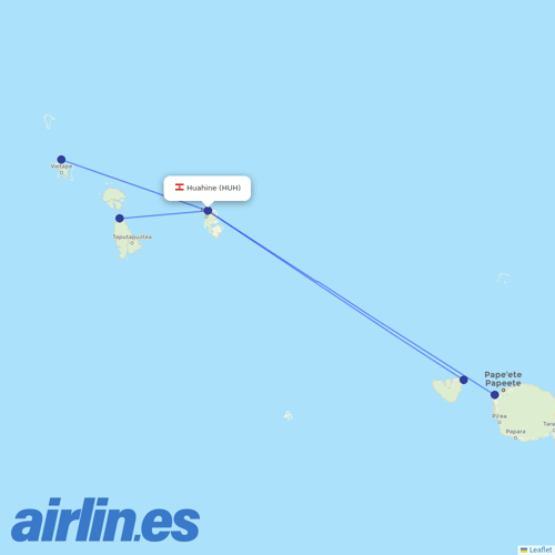 Air Tahiti at HUH route map
