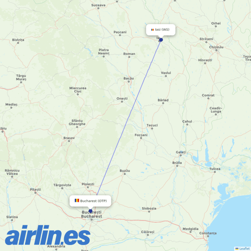 TAROM at IAS route map