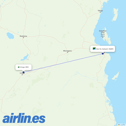 Auric Air at IRI route map