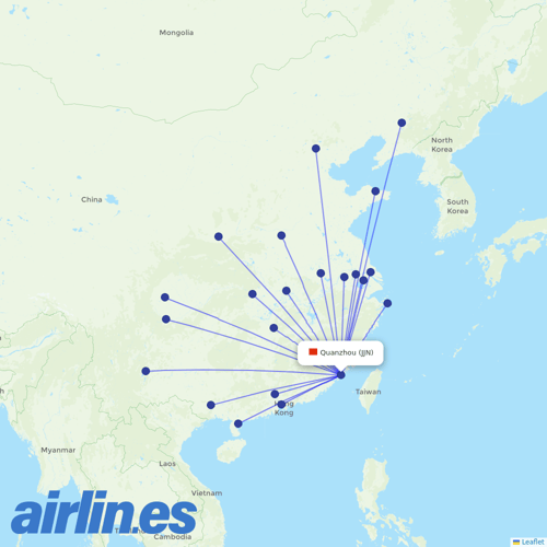 Shenzhen Airlines at JJN route map