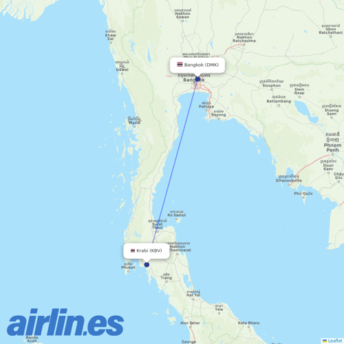 Thai Lion Air at KBV route map
