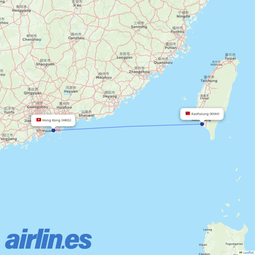 HK Express at KHH route map