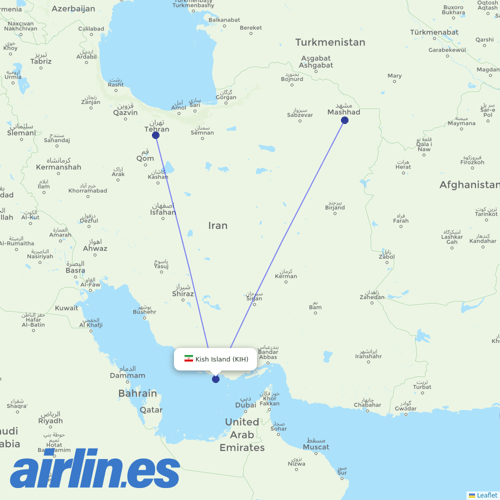 AIS Airlines at KIH route map