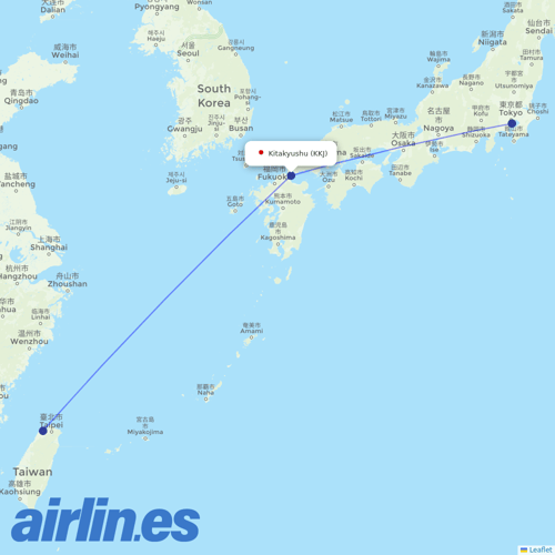 Global Jet at KKJ route map