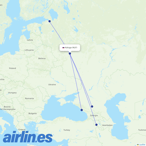 Azimuth Airlines at KLF route map