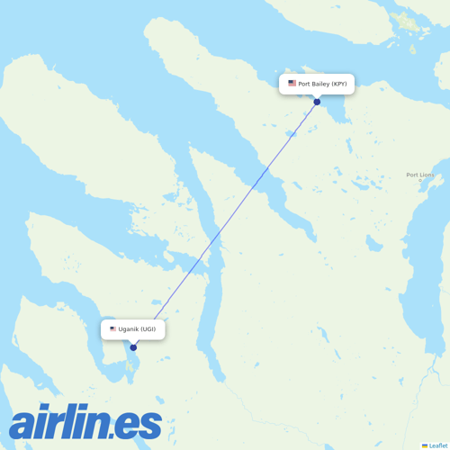 Island Air Service at KPY route map