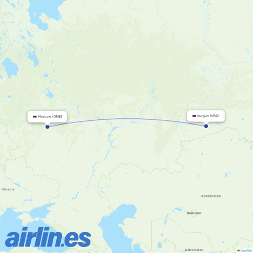 NordStar Airlines at KRO route map