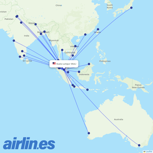 Batik Air Malaysia at KUL route map