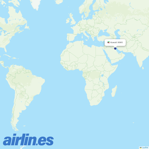 Jordan Aviation at KWI route map