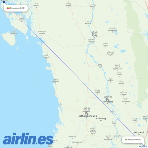 Air KBZ at KYP route map