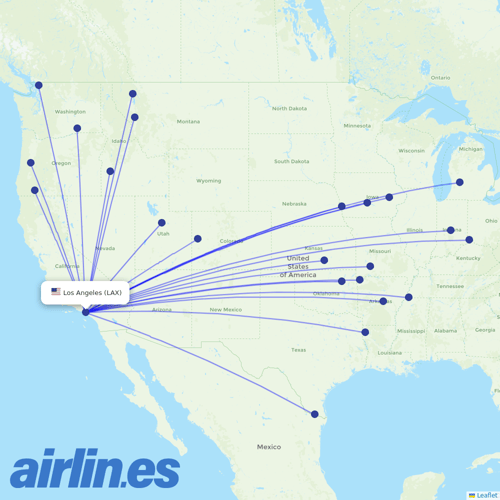 Allegiant Air at LAX route map