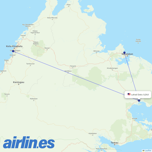 Malaysia Airlines at LDU route map