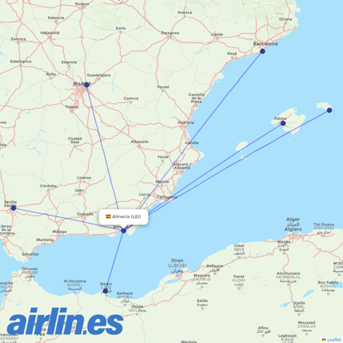 Iberia at LEI route map