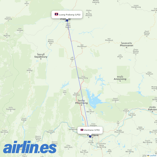 Lao Skyway at LPQ route map