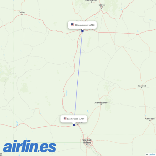 Advanced Air at LRU route map