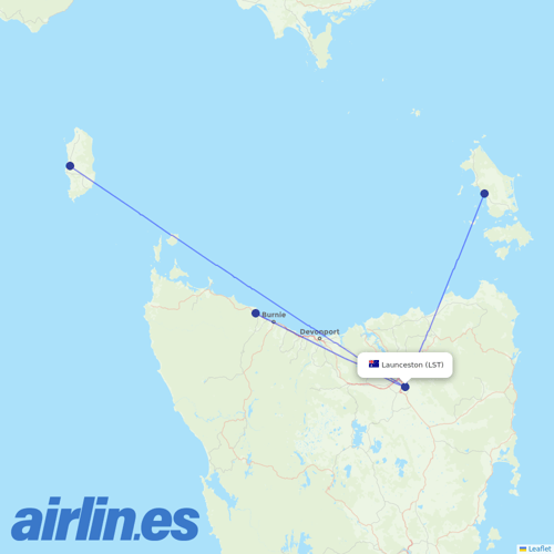 Sharp Airlines at LST route map