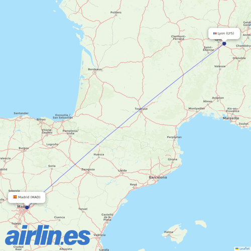 Iberia Express at LYS route map